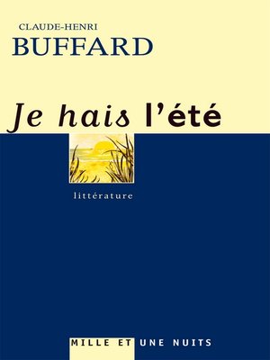 cover image of Je hais l'été